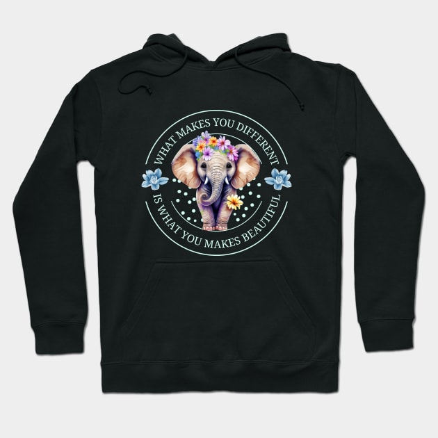 autism awareness day 2023 cute colorful baby elephant Hoodie by Ballari